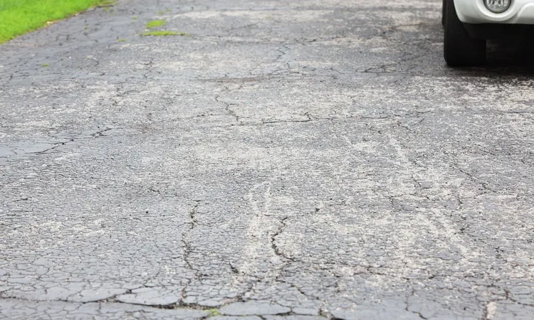 Cracked concrete