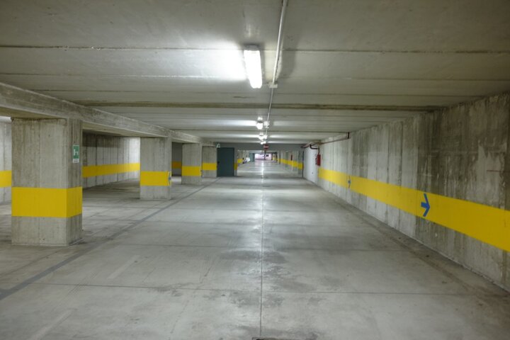cemented underground parking