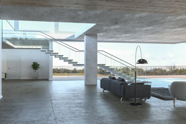 concrete interior - residential